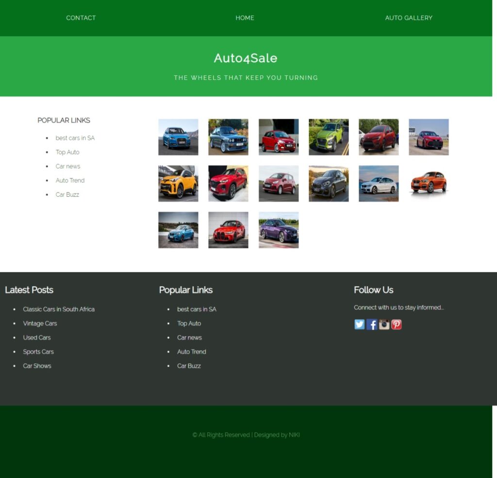 Auto mobile site